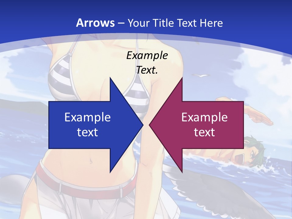 A Woman In A Bikini Standing On The Beach PowerPoint Template