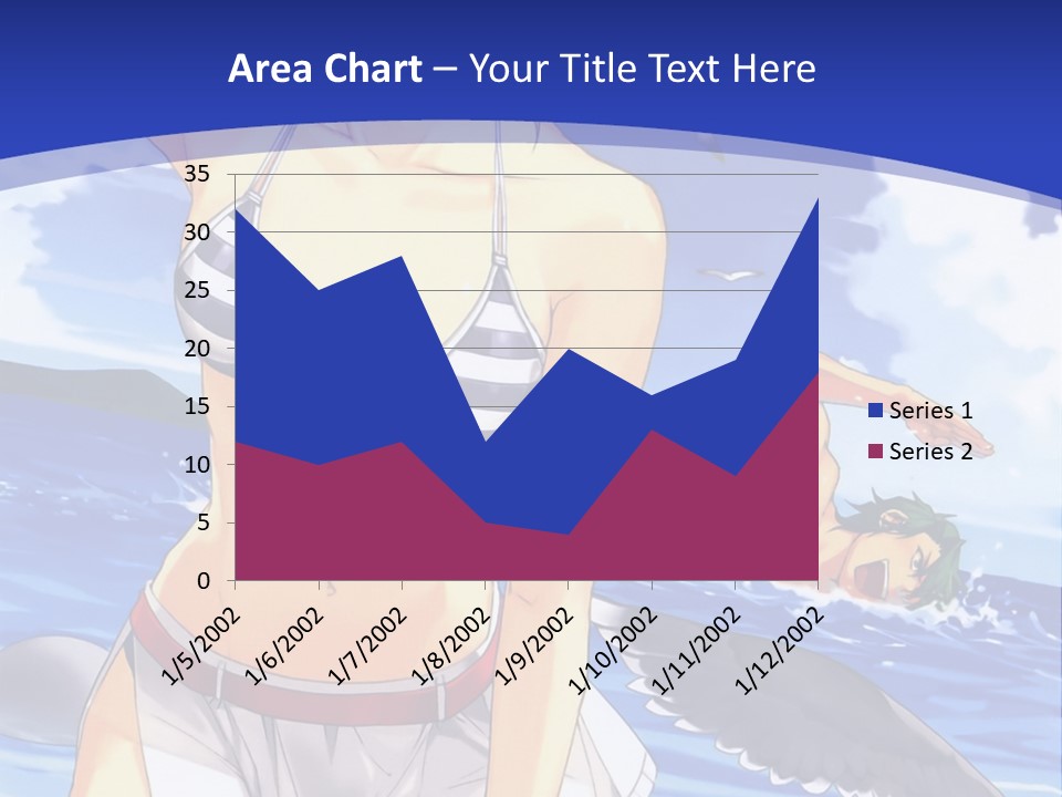 A Woman In A Bikini Standing On The Beach PowerPoint Template