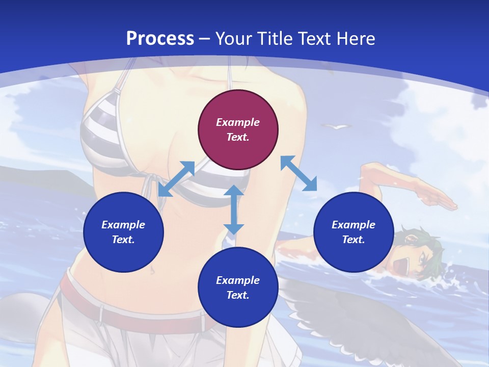 A Woman In A Bikini Standing On The Beach PowerPoint Template