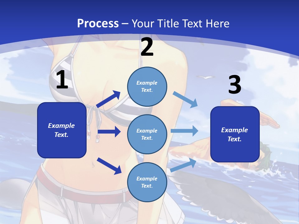 A Woman In A Bikini Standing On The Beach PowerPoint Template