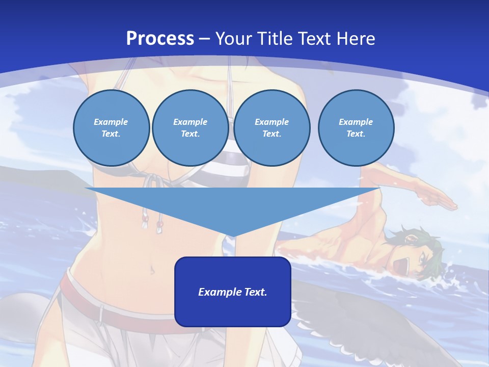 A Woman In A Bikini Standing On The Beach PowerPoint Template