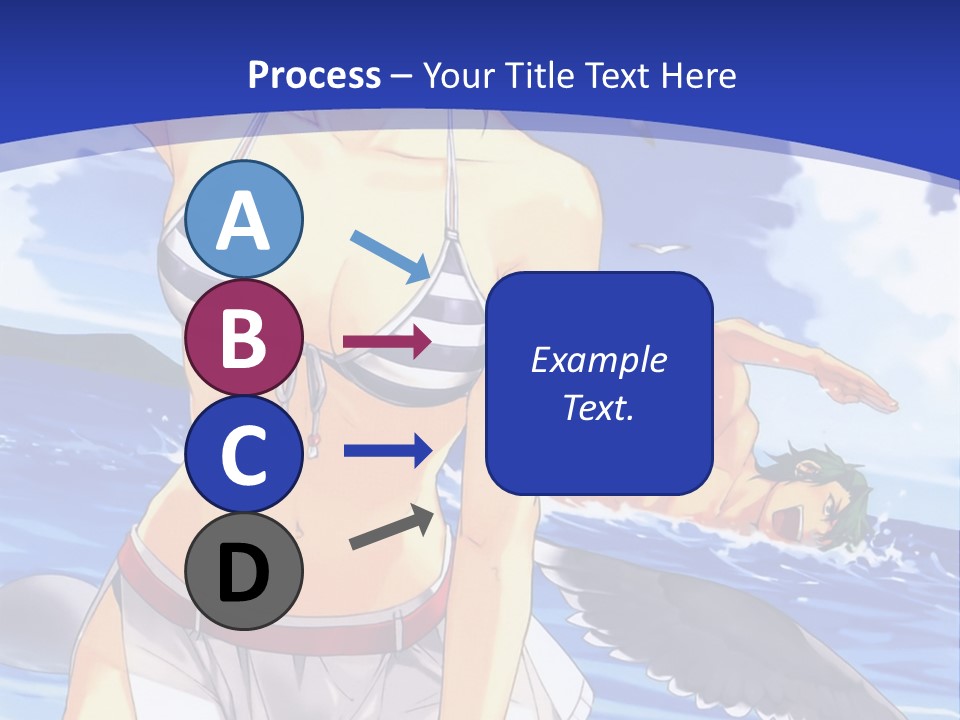 A Woman In A Bikini Standing On The Beach PowerPoint Template