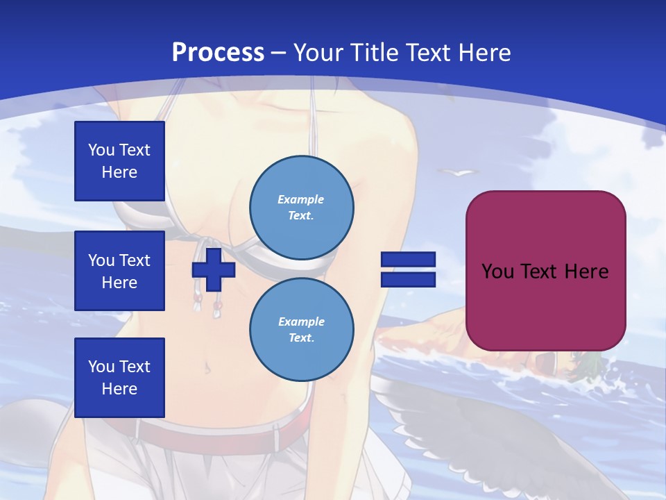 A Woman In A Bikini Standing On The Beach PowerPoint Template
