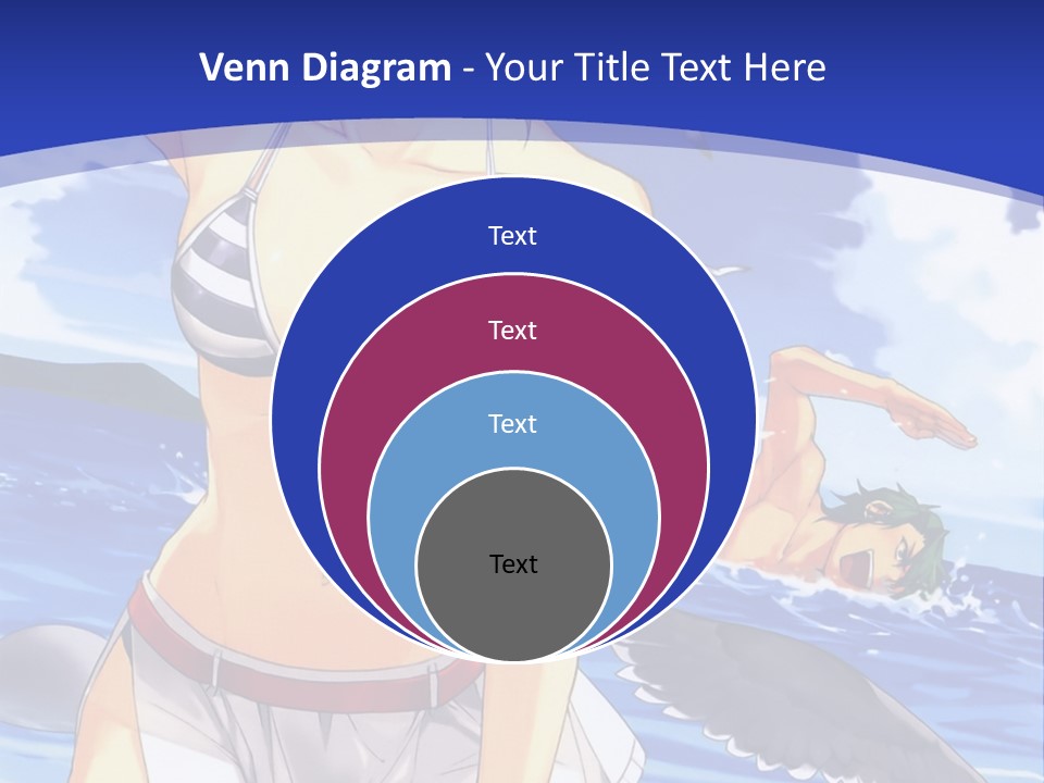 A Woman In A Bikini Standing On The Beach PowerPoint Template