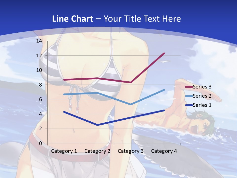 A Woman In A Bikini Standing On The Beach PowerPoint Template