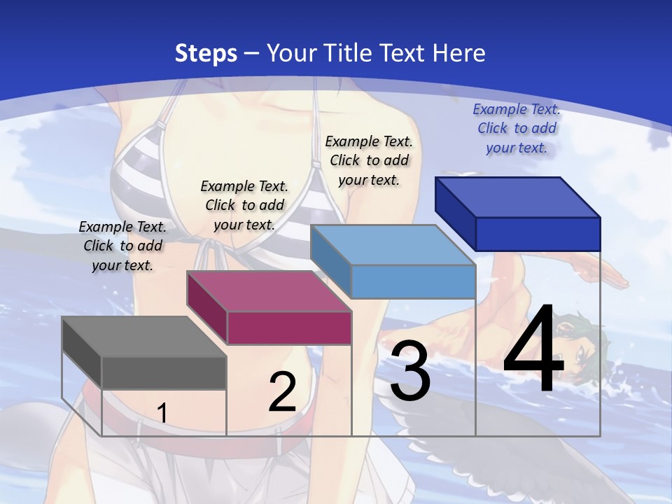 A Woman In A Bikini Standing On The Beach PowerPoint Template