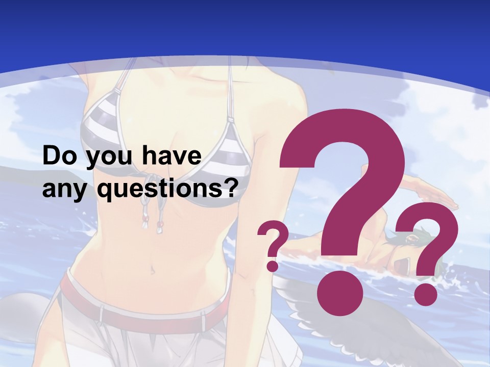 A Woman In A Bikini Standing On The Beach PowerPoint Template