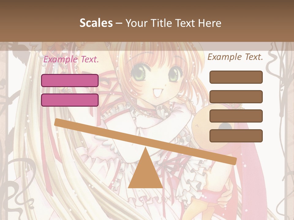 A Couple Of Anime Girls Hugging Each Other PowerPoint Template