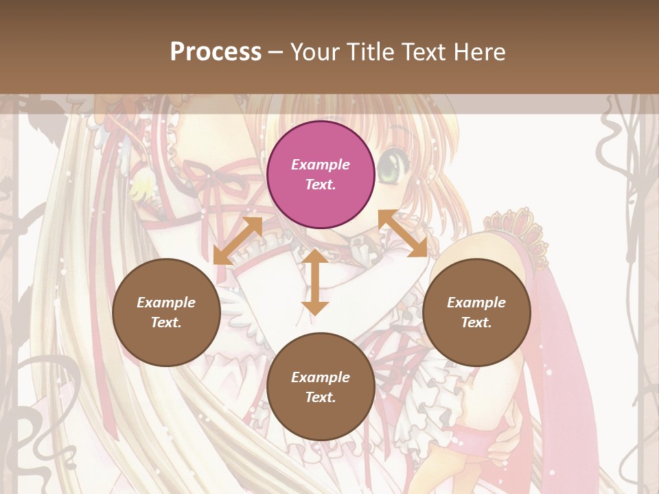 A Couple Of Anime Girls Hugging Each Other PowerPoint Template