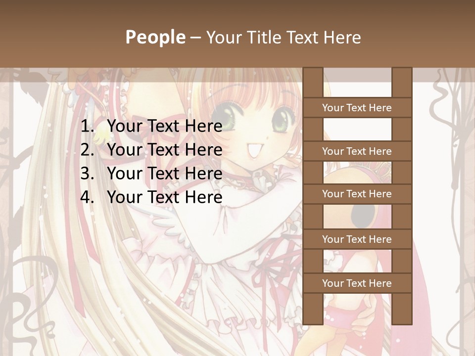 A Couple Of Anime Girls Hugging Each Other PowerPoint Template