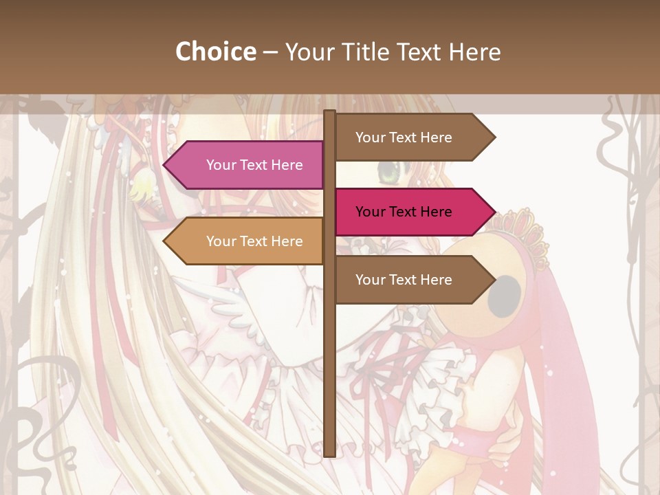 A Couple Of Anime Girls Hugging Each Other PowerPoint Template