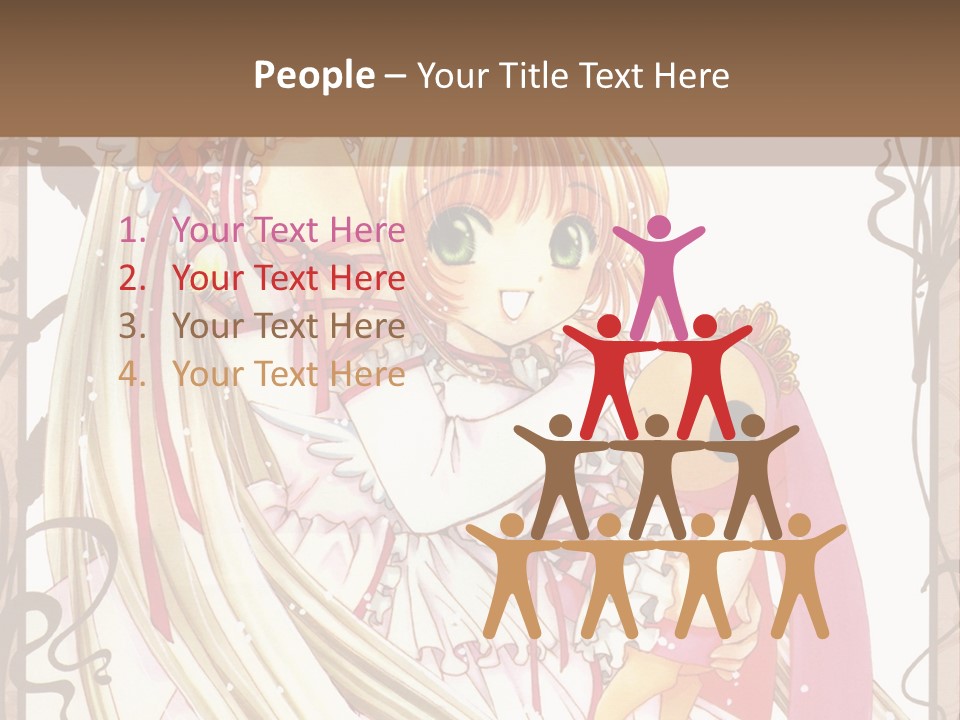 A Couple Of Anime Girls Hugging Each Other PowerPoint Template