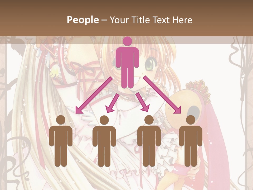 A Couple Of Anime Girls Hugging Each Other PowerPoint Template