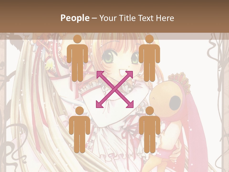 A Couple Of Anime Girls Hugging Each Other PowerPoint Template