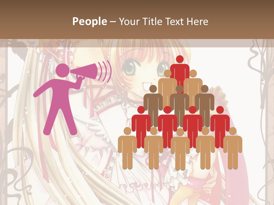 A Couple Of Anime Girls Hugging Each Other PowerPoint Template