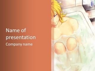 A Person Sitting In A Bath Tub With No Clothes PowerPoint Template