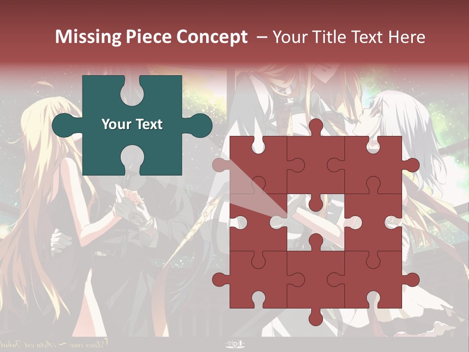 A Group Of Anime Girls Standing Next To Each Other PowerPoint Template