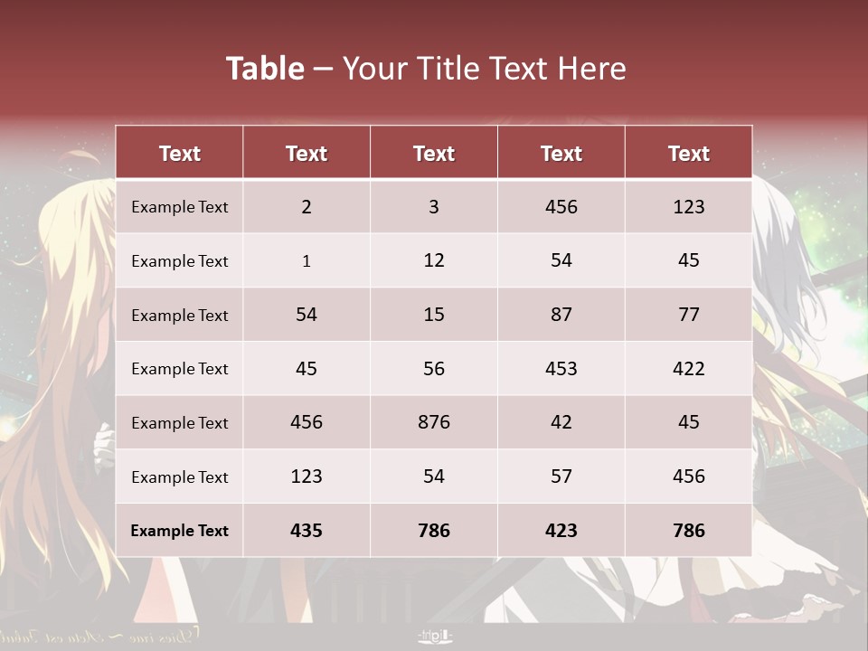A Group Of Anime Girls Standing Next To Each Other PowerPoint Template