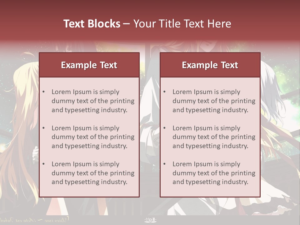A Group Of Anime Girls Standing Next To Each Other PowerPoint Template