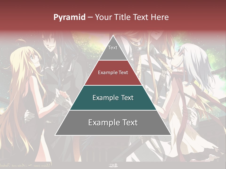A Group Of Anime Girls Standing Next To Each Other PowerPoint Template