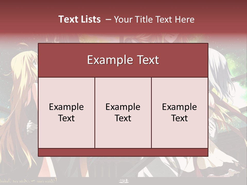 A Group Of Anime Girls Standing Next To Each Other PowerPoint Template