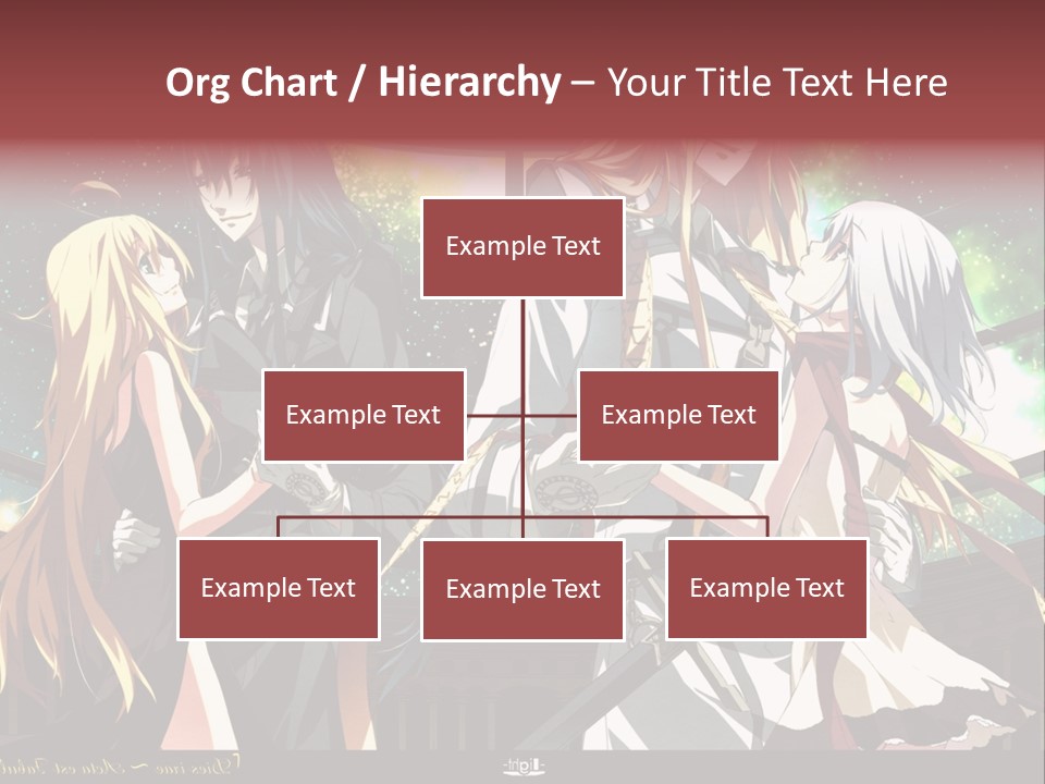 A Group Of Anime Girls Standing Next To Each Other PowerPoint Template