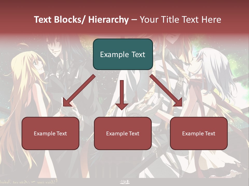 A Group Of Anime Girls Standing Next To Each Other PowerPoint Template