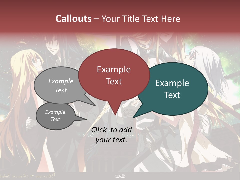 A Group Of Anime Girls Standing Next To Each Other PowerPoint Template