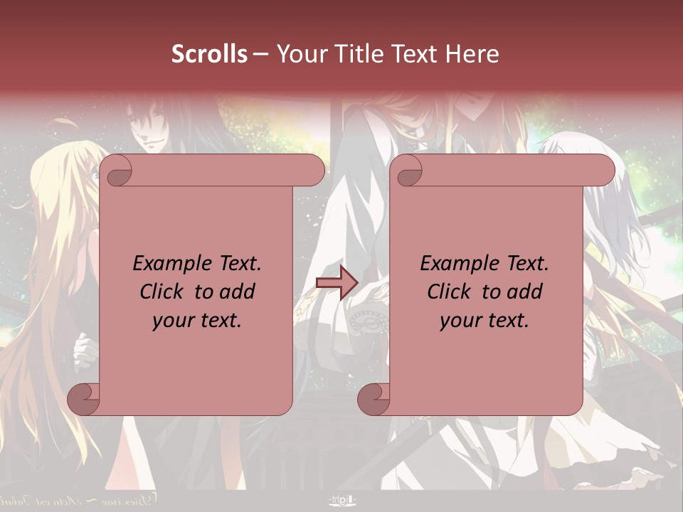 A Group Of Anime Girls Standing Next To Each Other PowerPoint Template