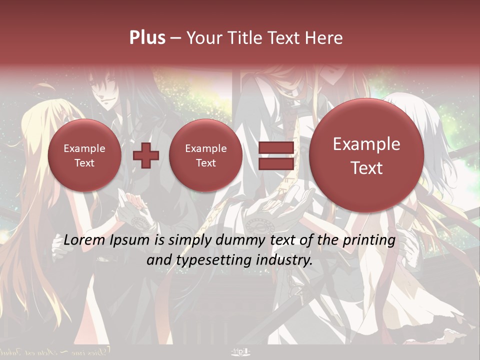 A Group Of Anime Girls Standing Next To Each Other PowerPoint Template
