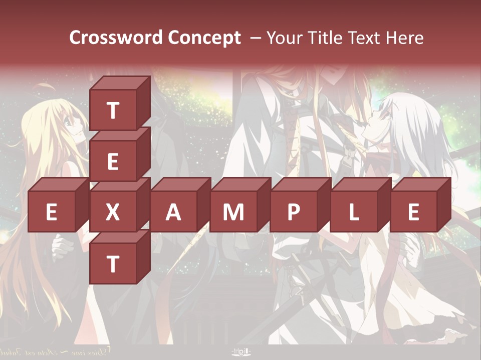 A Group Of Anime Girls Standing Next To Each Other PowerPoint Template