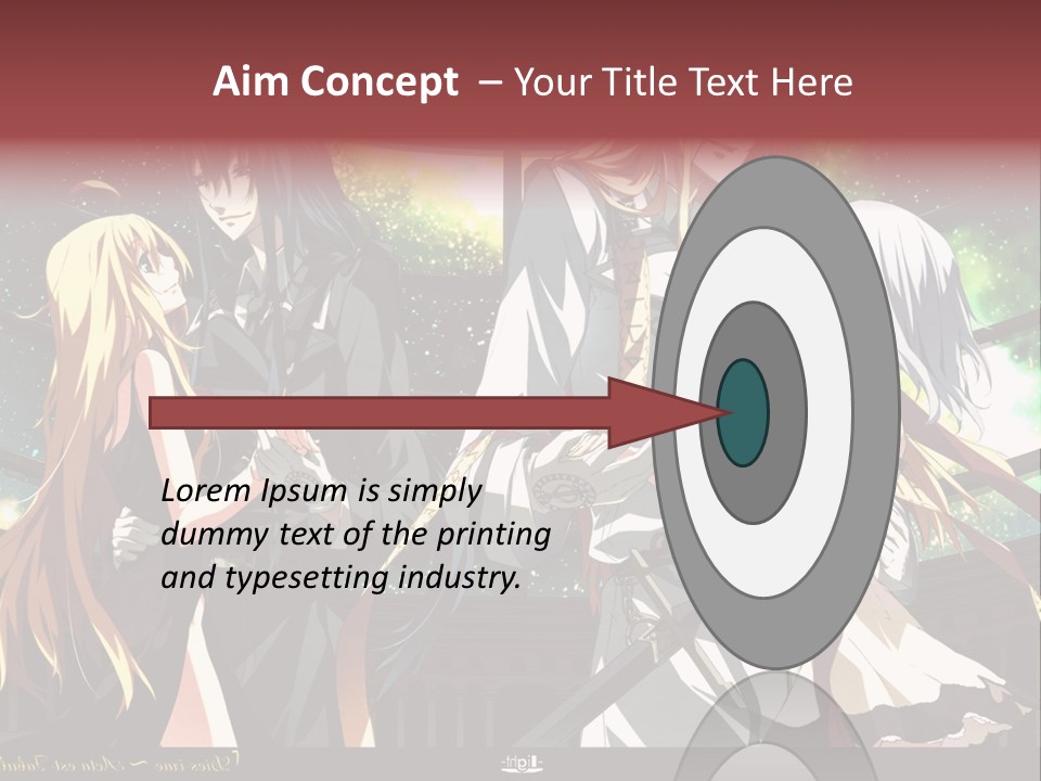 A Group Of Anime Girls Standing Next To Each Other PowerPoint Template