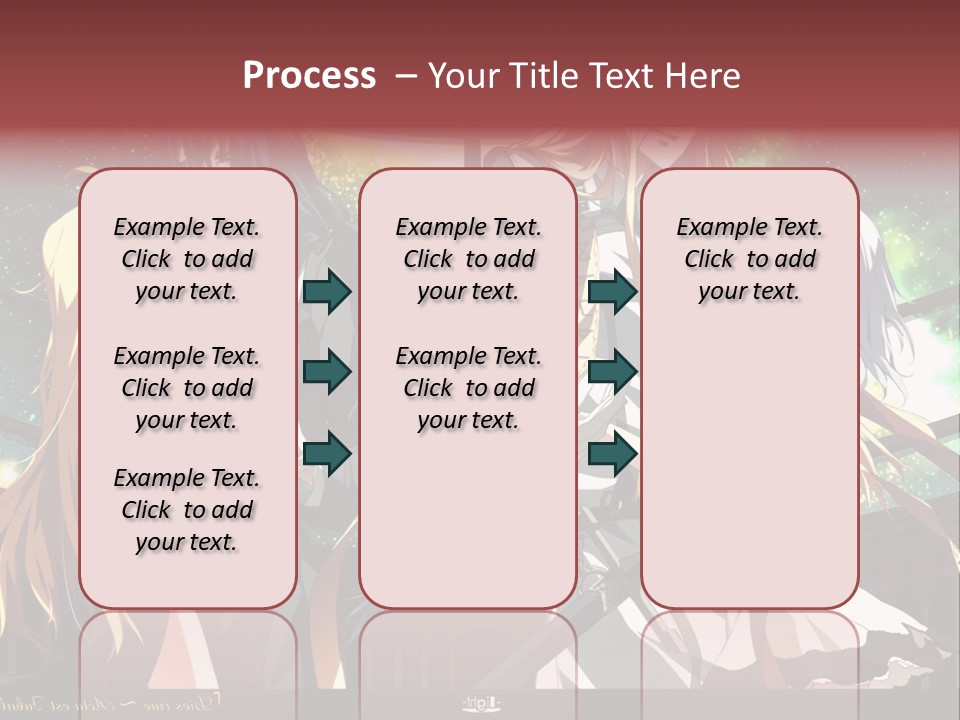 A Group Of Anime Girls Standing Next To Each Other PowerPoint Template
