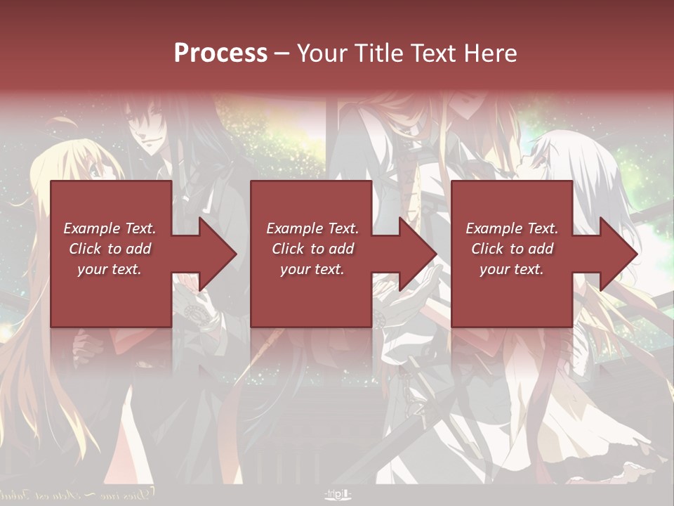 A Group Of Anime Girls Standing Next To Each Other PowerPoint Template