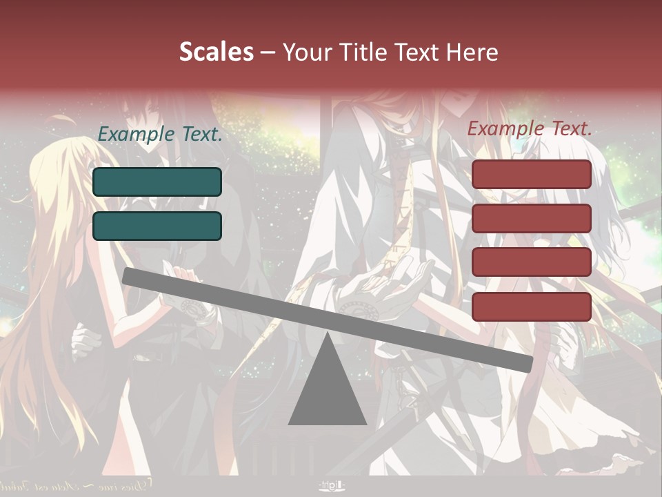 A Group Of Anime Girls Standing Next To Each Other PowerPoint Template