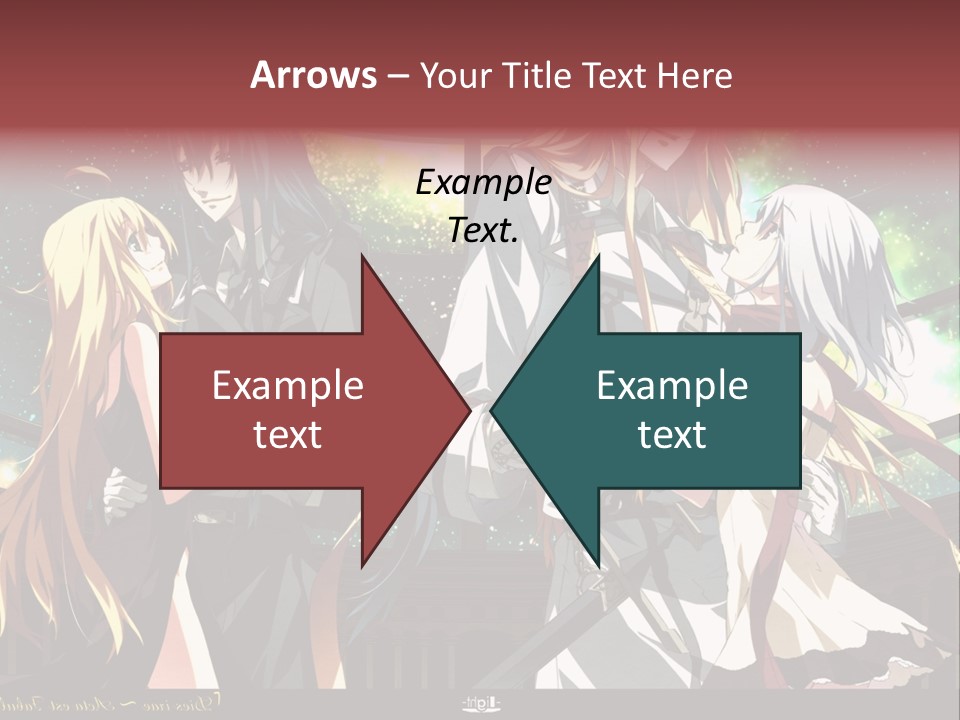 A Group Of Anime Girls Standing Next To Each Other PowerPoint Template