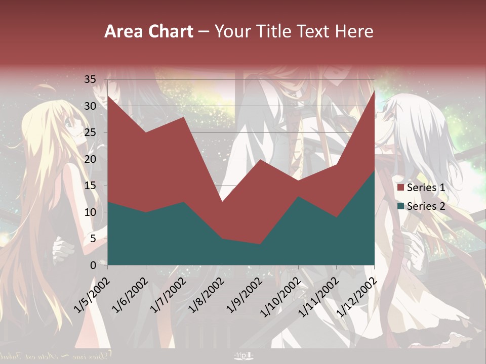 A Group Of Anime Girls Standing Next To Each Other PowerPoint Template