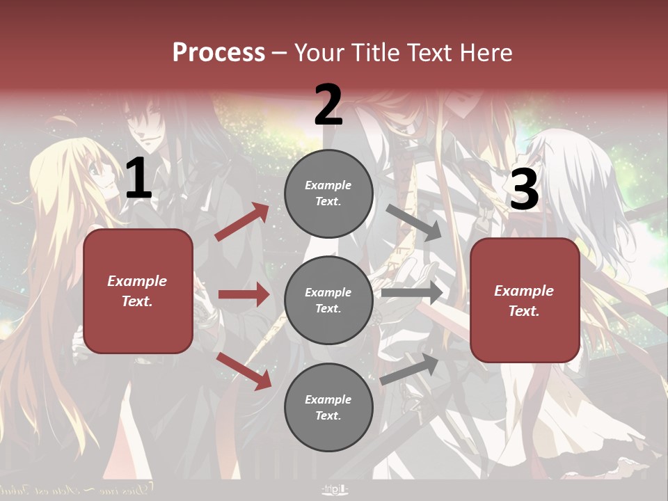 A Group Of Anime Girls Standing Next To Each Other PowerPoint Template