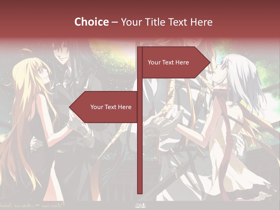 A Group Of Anime Girls Standing Next To Each Other PowerPoint Template