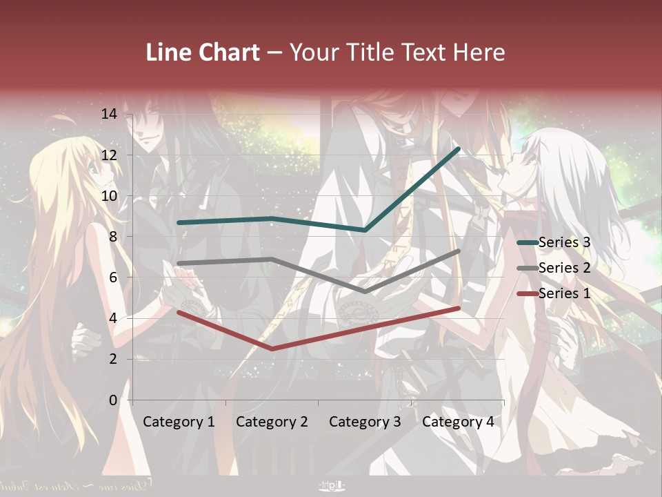 A Group Of Anime Girls Standing Next To Each Other PowerPoint Template