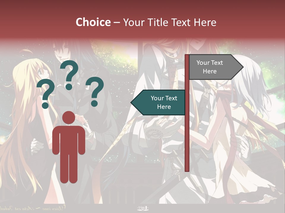 A Group Of Anime Girls Standing Next To Each Other PowerPoint Template