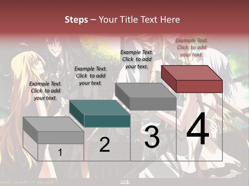 A Group Of Anime Girls Standing Next To Each Other PowerPoint Template