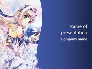 A Beautiful Anime Girl Powerpoint Presentation PowerPoint Template