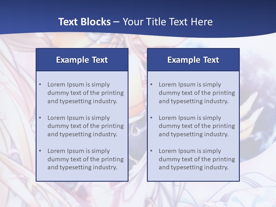 A Beautiful Anime Girl Powerpoint Presentation PowerPoint Template