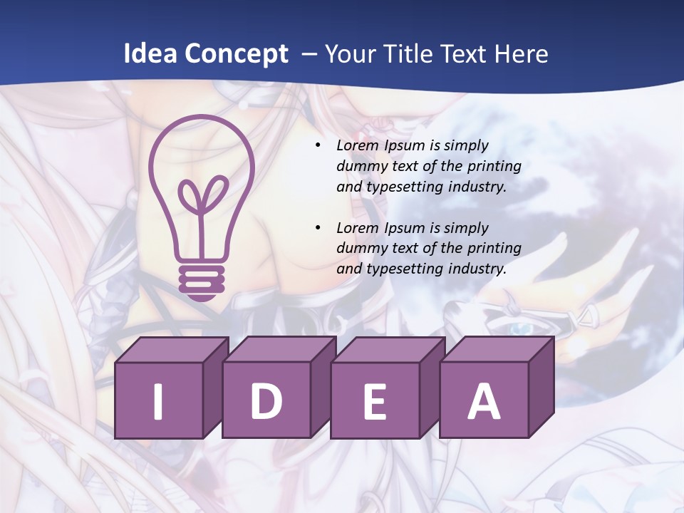 A Beautiful Anime Girl Powerpoint Presentation PowerPoint Template