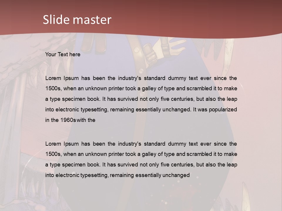 A Woman In A Blue Dress With A Sword In Her Hand PowerPoint Template