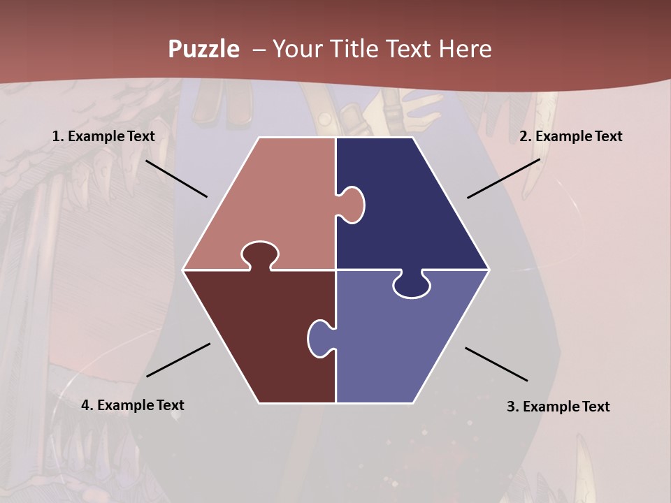 A Woman In A Blue Dress With A Sword In Her Hand PowerPoint Template