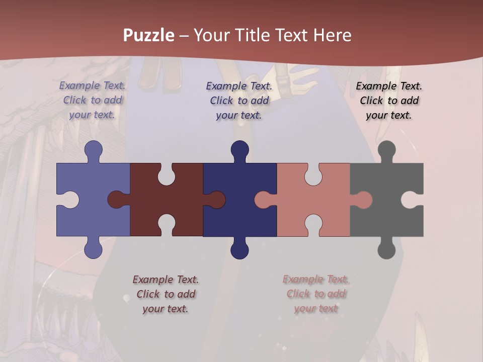 A Woman In A Blue Dress With A Sword In Her Hand PowerPoint Template