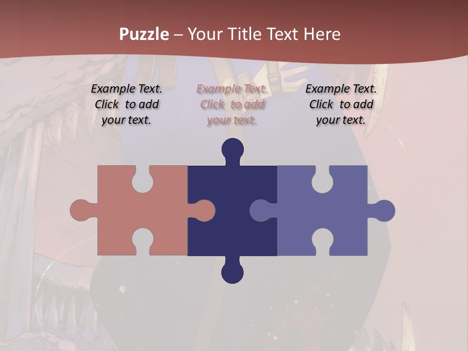 A Woman In A Blue Dress With A Sword In Her Hand PowerPoint Template