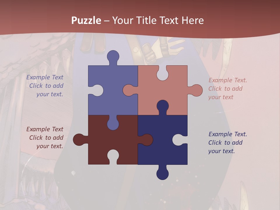 A Woman In A Blue Dress With A Sword In Her Hand PowerPoint Template